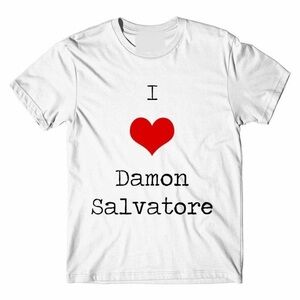The Vampire Diaries Tshirt I Love Damon Unisex Tshirt Gift For Fan
